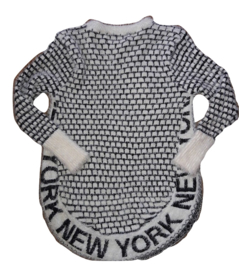 Lange kinder trui New York creme