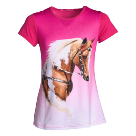Paarden shirt roze J03