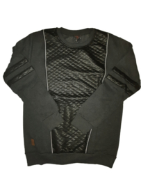 Stoere grijze heren sweater L