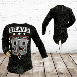 Jongens longsleeve Brave 99 zwart