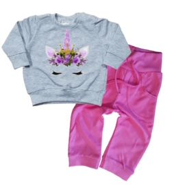 Eenhoorn set met roze broek