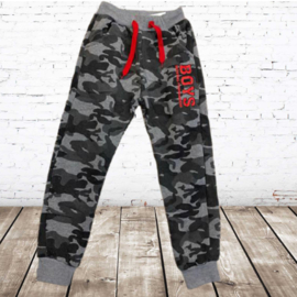 Joggingbroek camouflage grijs