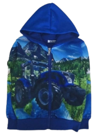 Vest met blauwe trekker h098