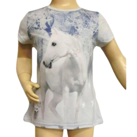 T-shirt paard wit