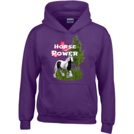 Hoodie Horse power paars