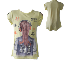 T-shirt Girl geel