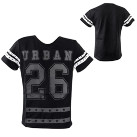 Stoere jongens t-shirts Urban zwart