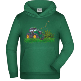 Groene hoodie met JD tractor