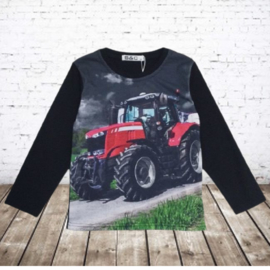 Zwarte longsleeve met trekker H160