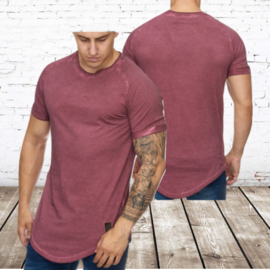 mannen t shirt bordeau 9012