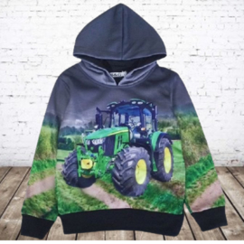 Grijze kinder hoodie met JD Trekker h130A