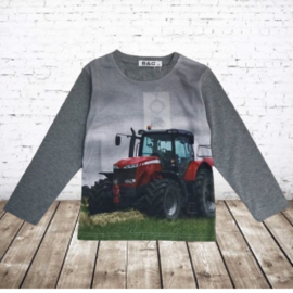 Trekker shirt met lange mouwen grijs H166