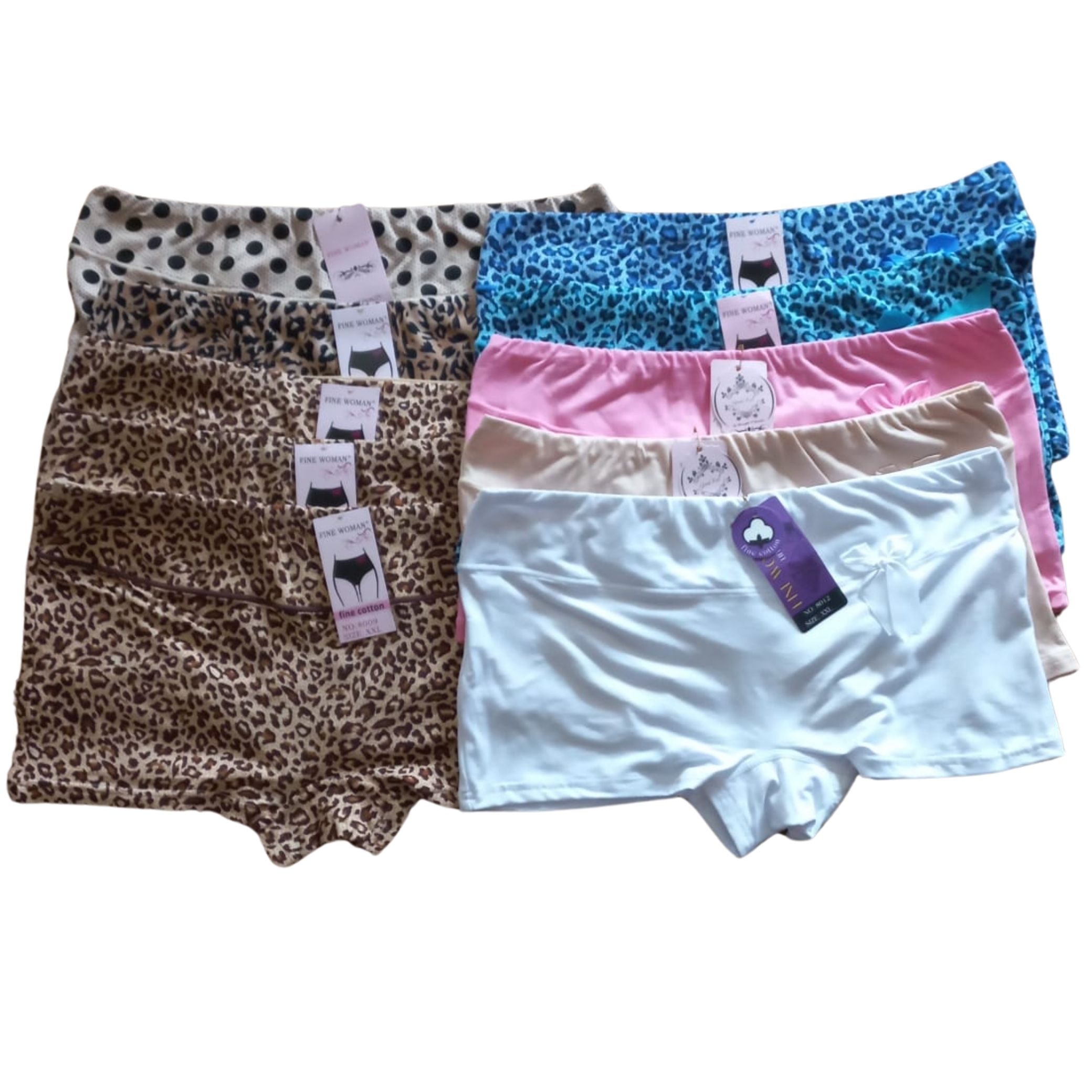 Dames boxershorts mix kleuren 10-pak XXL