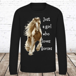 Sweater met paard zwart