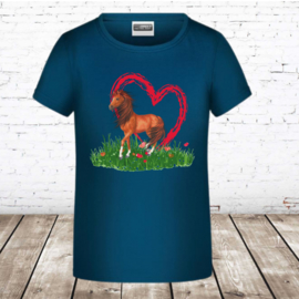 T shirt paard hart