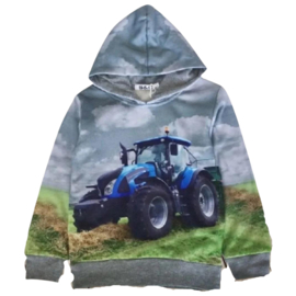 Grijze hoodie met trekker h132A