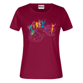 Meisjes T-shirt dance bordeaux