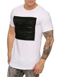 Heren t-shirt Exploration wit