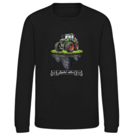Zwarte sweater met tractor limited edition
