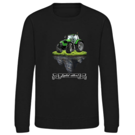 Zwarte sweater met tractor limited edition
