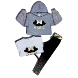 Joggingpak meisjes Magic grijs 3-delig