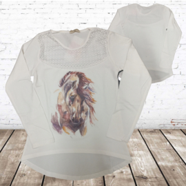 Shirt met bruin paard