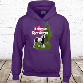 Hoodie Horse power paars
