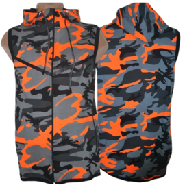 Stoere bodywarmer met camouflage print