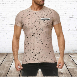 Heren shirt Spots creme