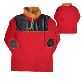 Longsleeve met col rood XL