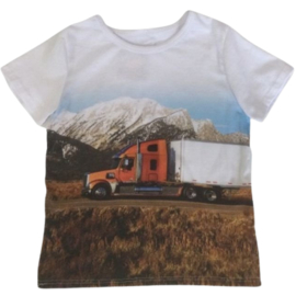 Kinder t-shirt met vrachtwagen LOO4