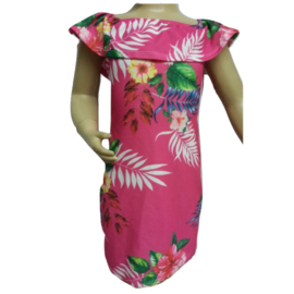 Roze jurk met bloemen