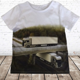Stoer t-shirt met vrachtwagens LOO3
