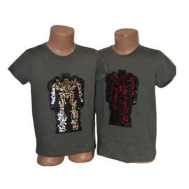 Jongens T-shirt robot groen