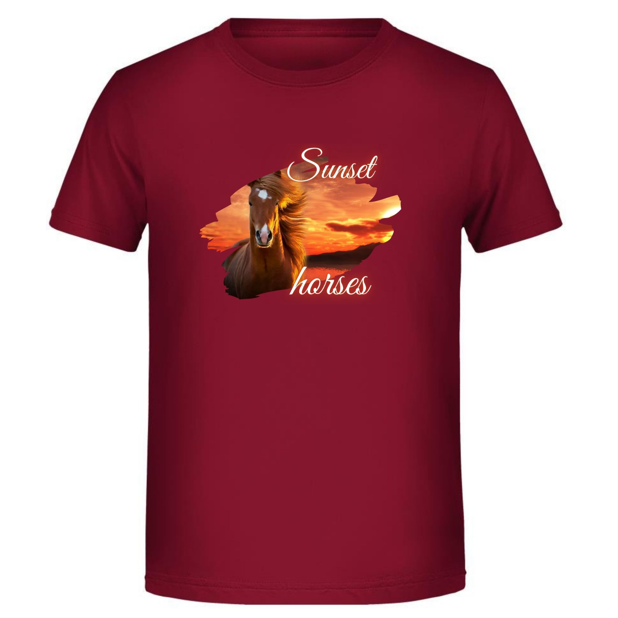 Meiden shirt met paardenprint