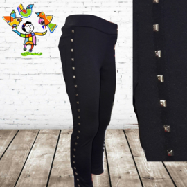 Meisjes legging studs zwart