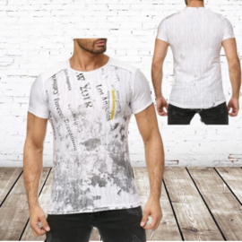 Heren t-shirt Modern wit