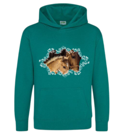 Hoodie met paard en veulen Jade