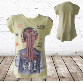 T-shirt Girl geel