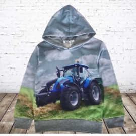 Grijze hoodie met trekker h132A