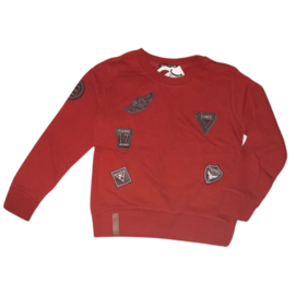 Jongens sweater sticker rood