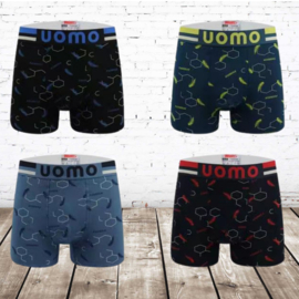 Crazy Man heren boxershorts katoen print 4-pak