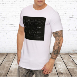 Heren t-shirt Exploration wit