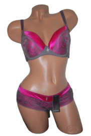 D-cup Hipster taupe roze 181-26