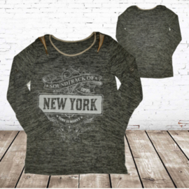 Meisjes trui New York  grijs 170/176