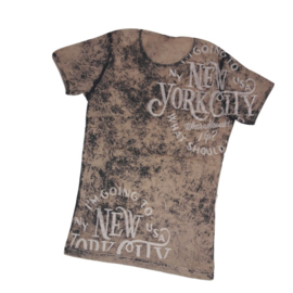 Heren shirt New York beige