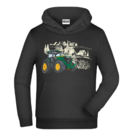 Zwarte hoodie met trekker