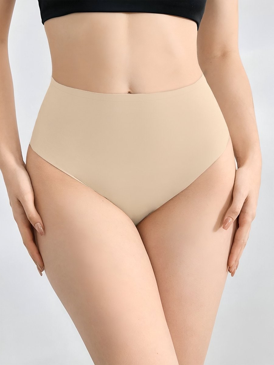 Dames Slips - Invisible Maxi Tailleslips - 6-Pack - Zwart