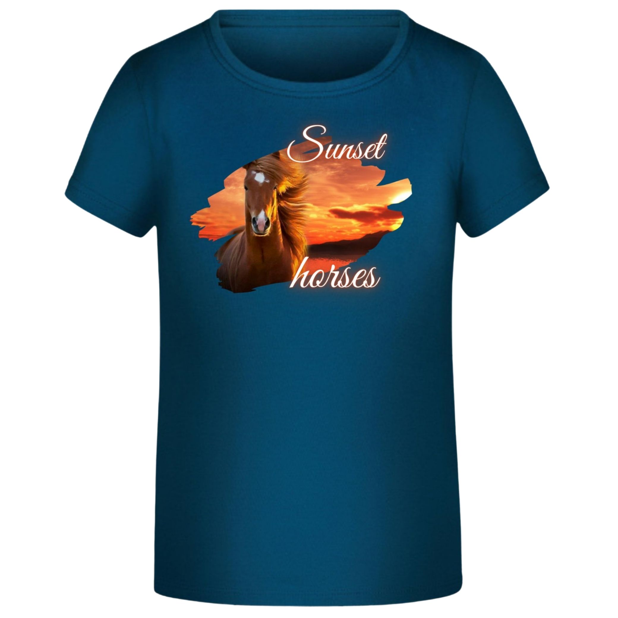 Meiden shirt met paardenprint