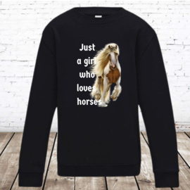 Sweater met paard just a girl
